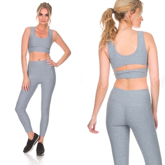 Varley Carson Sports Bra L Large Ash Grey NWT